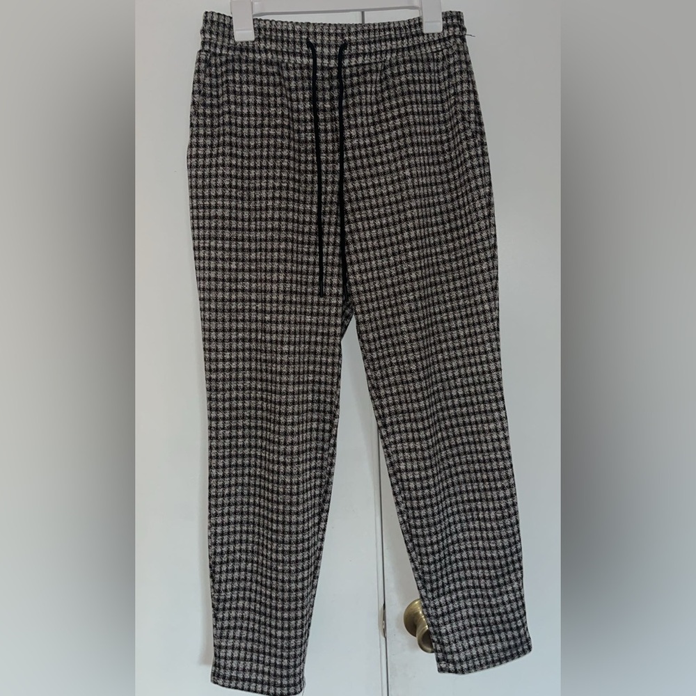 Sanctuary black and white plaid jaw string pants/sweatpants